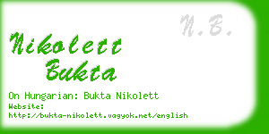 nikolett bukta business card